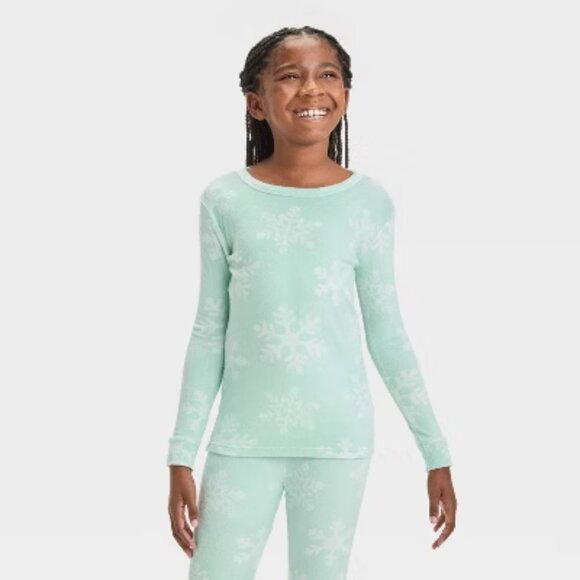 NEW Kids' 2pc Snowflakes' Snuggly Soft Snug Fit Pajama Set - Cat & Jack™ 4 - Picture 2 of 7